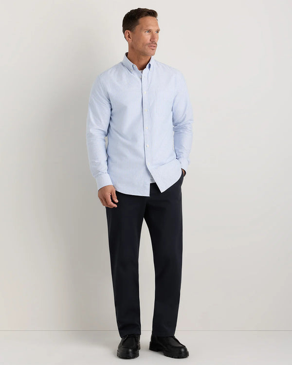 100% Organic Cotton Oxford Shirt - XS / Light Pink Stripe