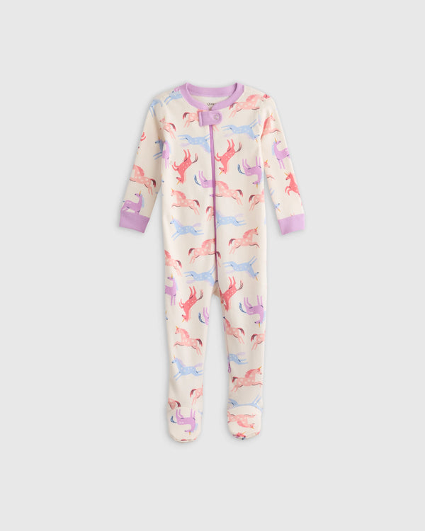 100% Organic Cotton Footie Pajama - 0-3M / Vehicles