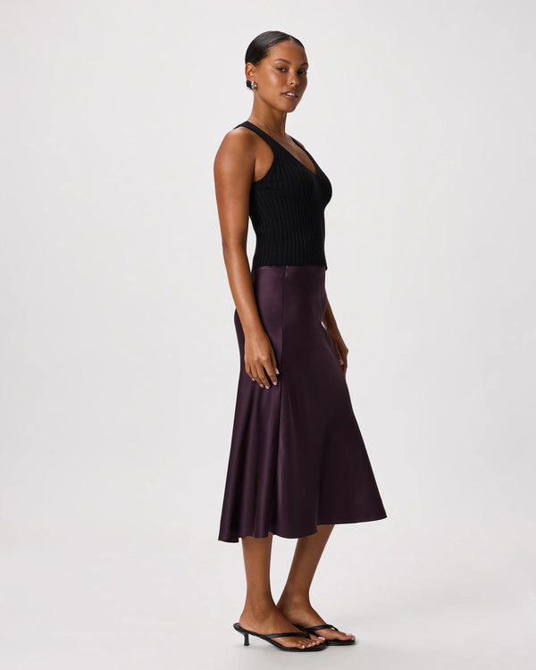 100% Washable Silk Skirt - XS / Champagne