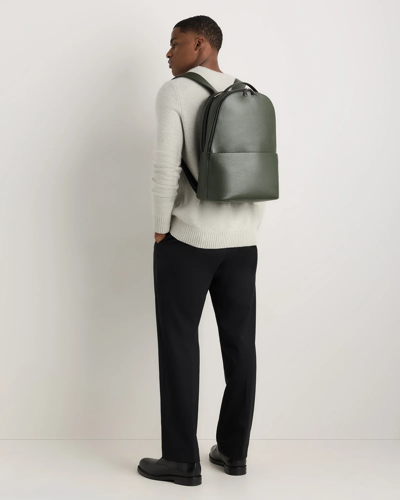 Excursion Italian Leather Laptop Backpack - One Size / Black Secondary image