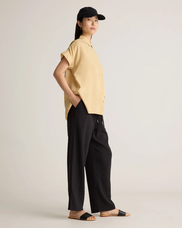 100% Organic Cotton Gauze Straight Leg Pants - XS / Spiced Orange