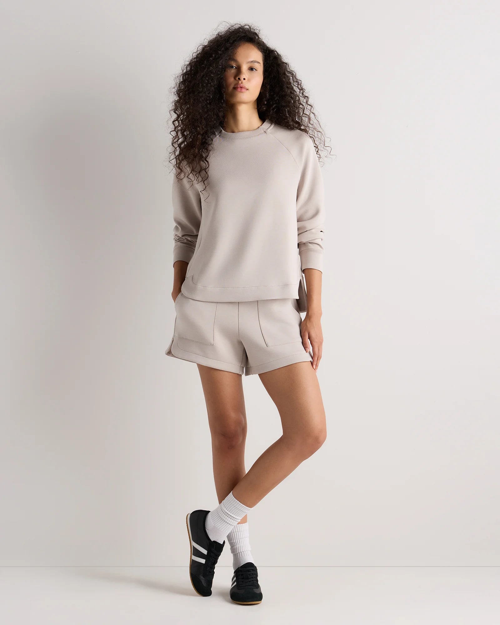 CloudComfort Crewneck Sweatshirt - XS / Pebble Beige Secondary image