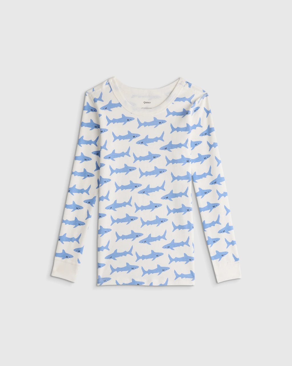 100% Organic Cotton Long Sleeve and Pant Pajama Set - 6 / Navy Stripe