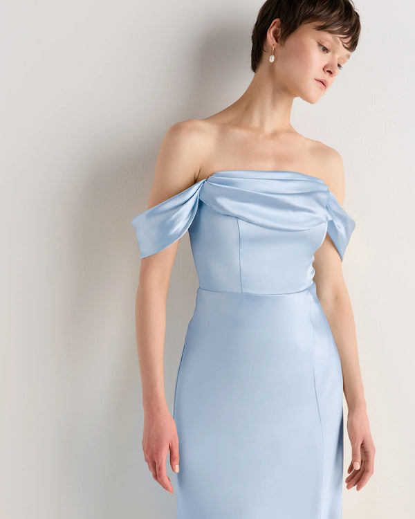 Aurora Stretch Satin Convertible Dress - 0 / Garden Sage Green