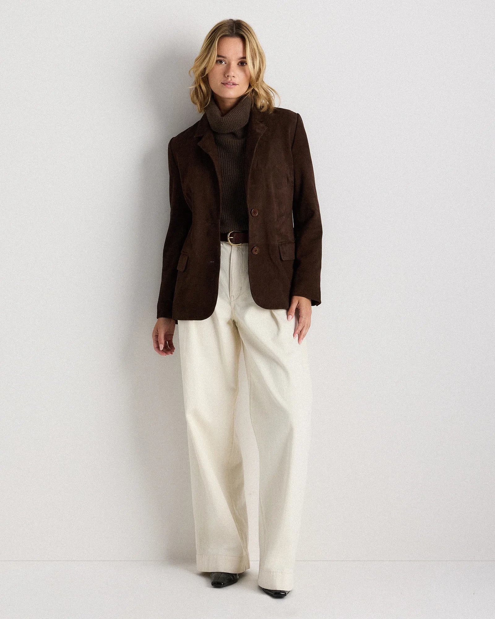 100% Suede Blazer - XS / Espresso Brown Secondary image