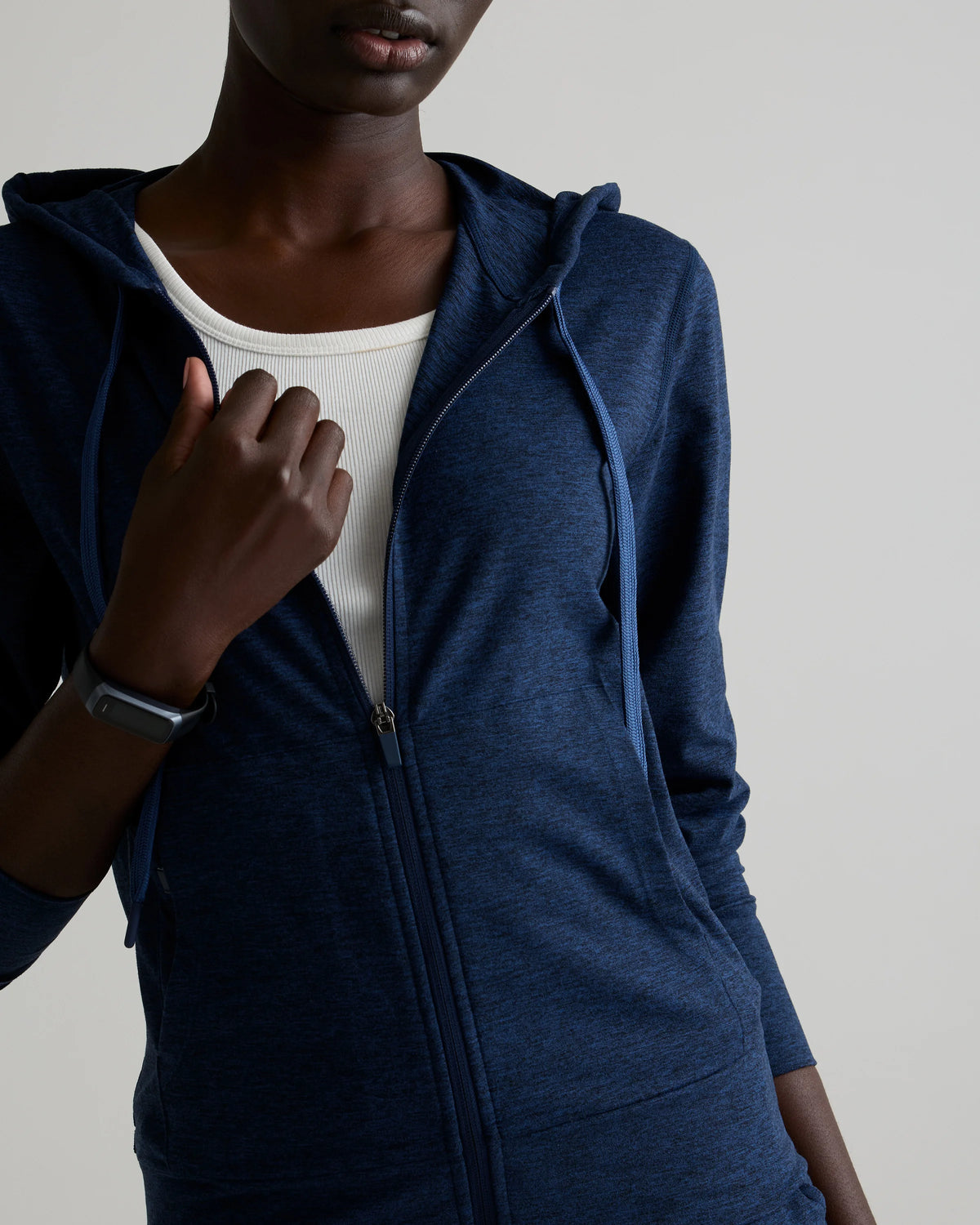 Flowknit Full-Zip Hoodie - XS / Heather Deep Navy