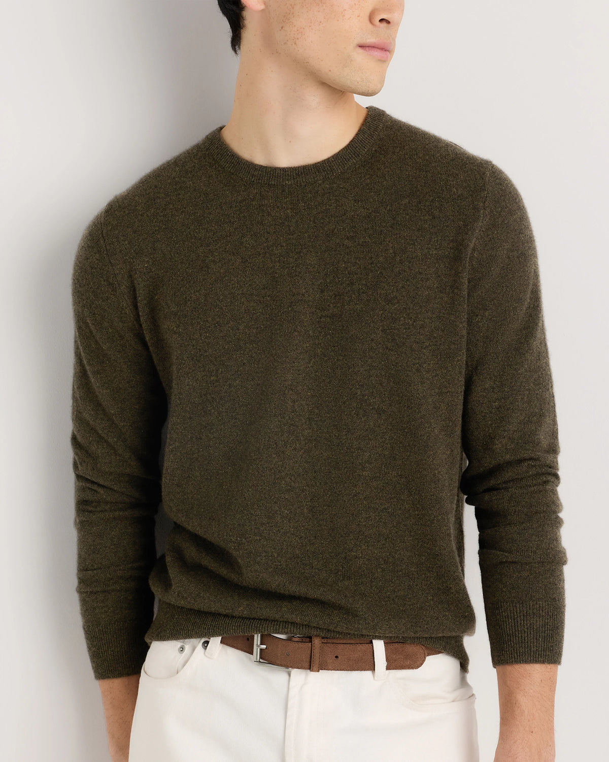 Mongolian Cashmere Crewneck Sweater - XS / Black