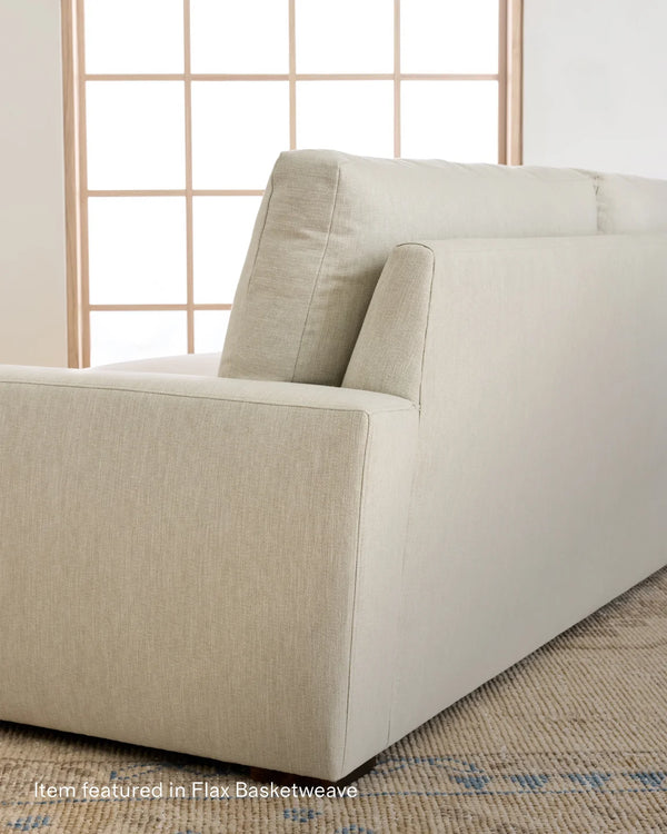 Stillman L Sectional in Performance Basketweave - 116x116 / Flax