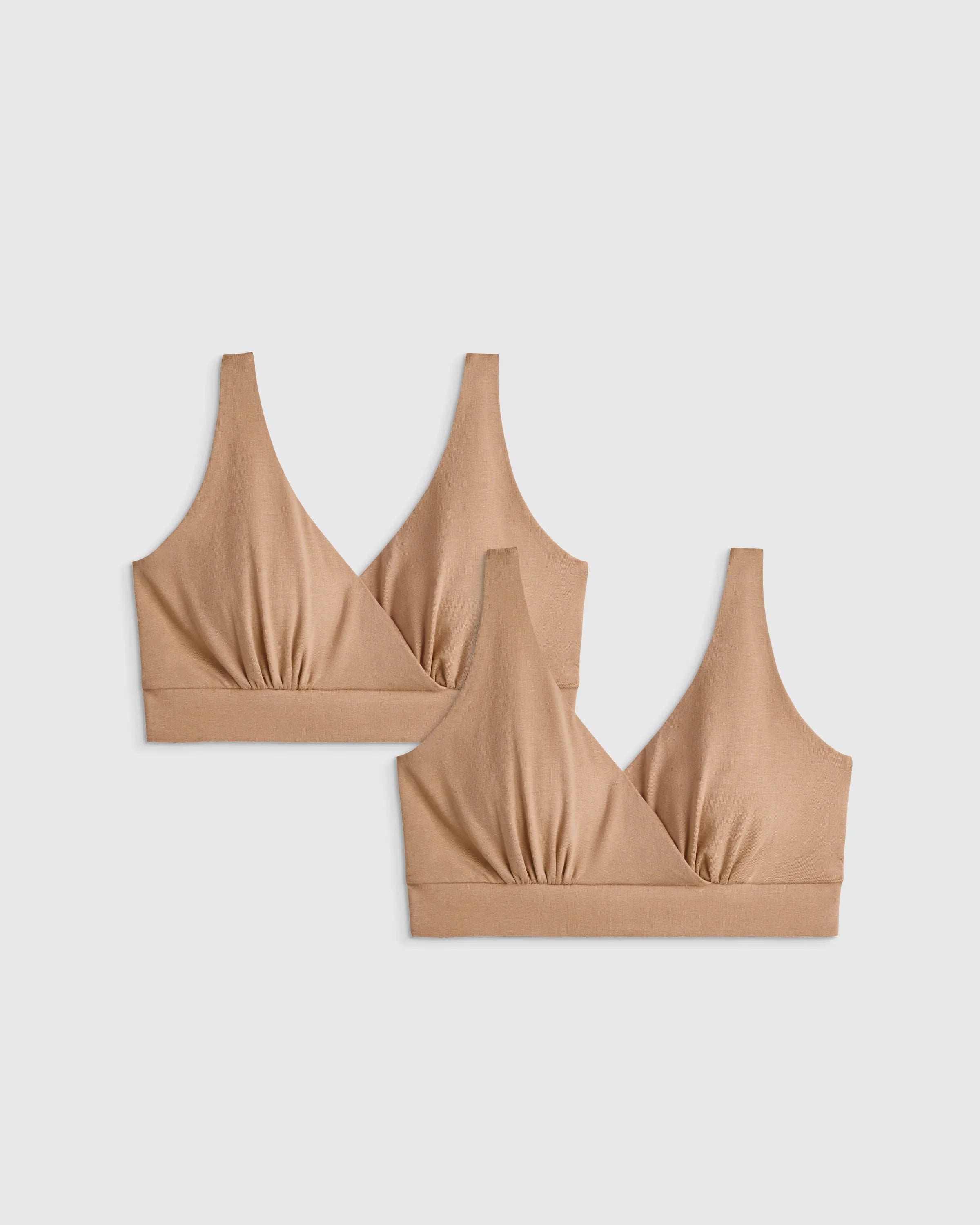 Organic Cotton Nursing & Sleep Bra (2-pack) - XS / Sand Secondary image