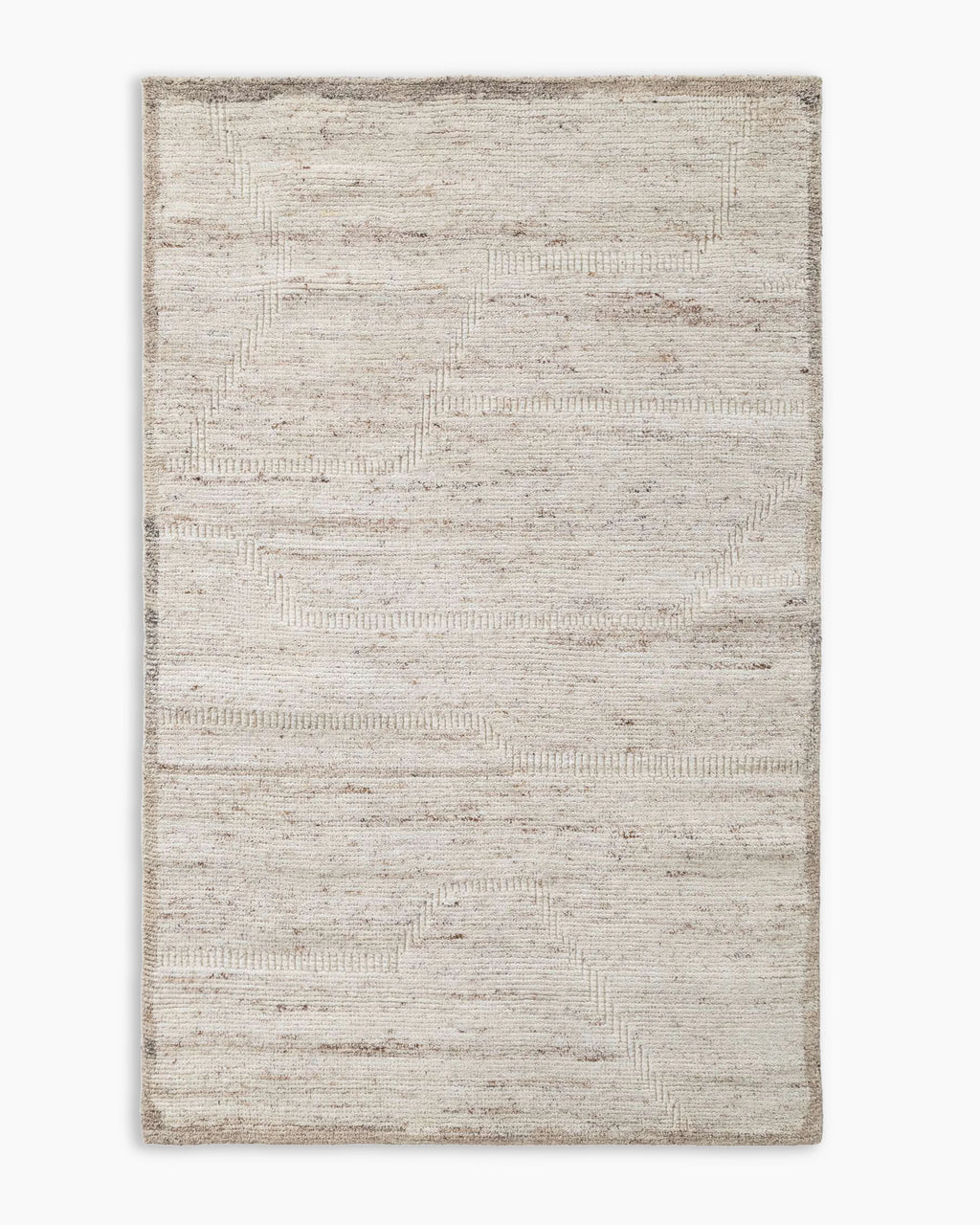 Wynona Hand-Knotted Wool Rug - 5' x 7'6" / Beige