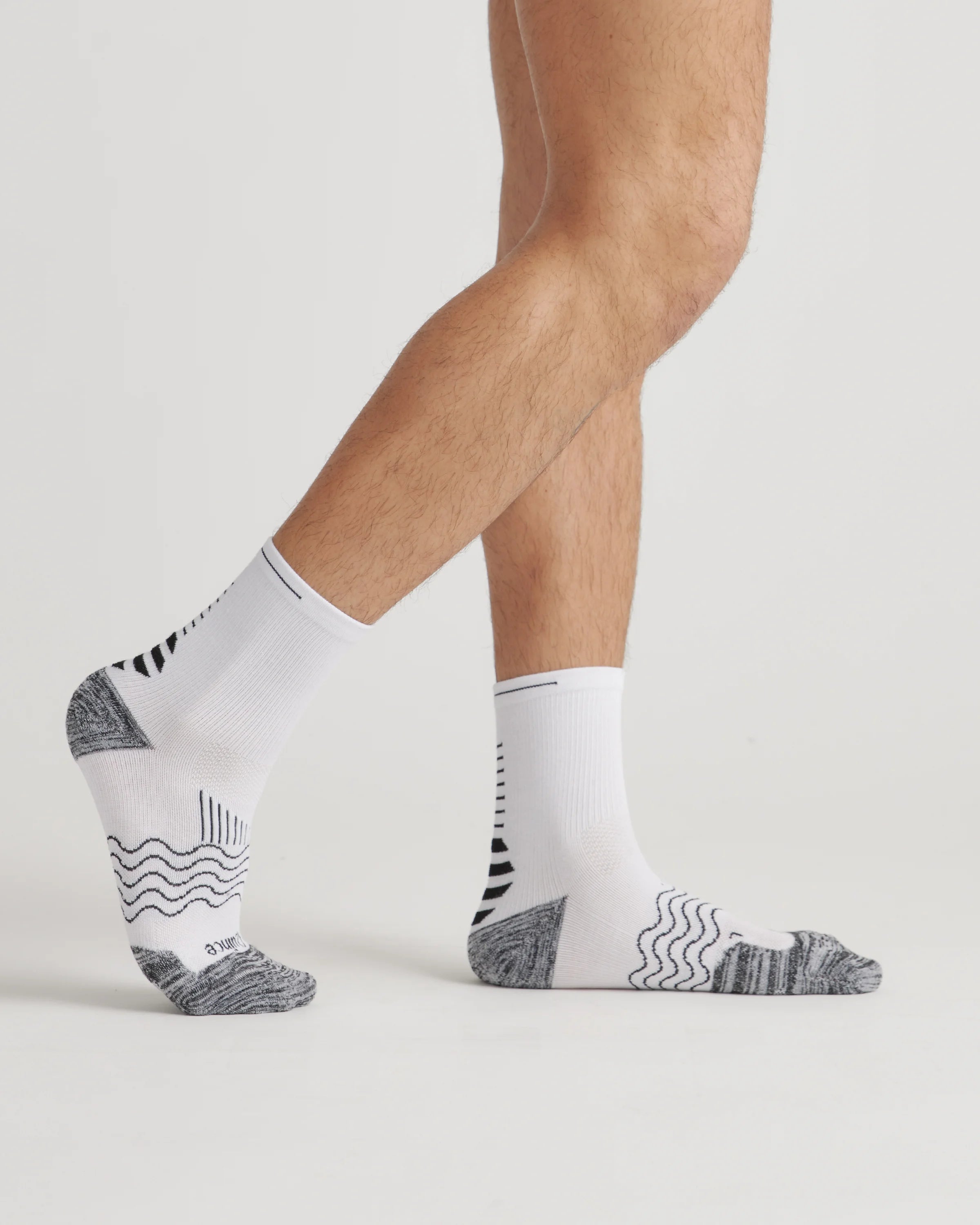 Performance Running Crew Socks (4-Pack) - S / White Secondary image