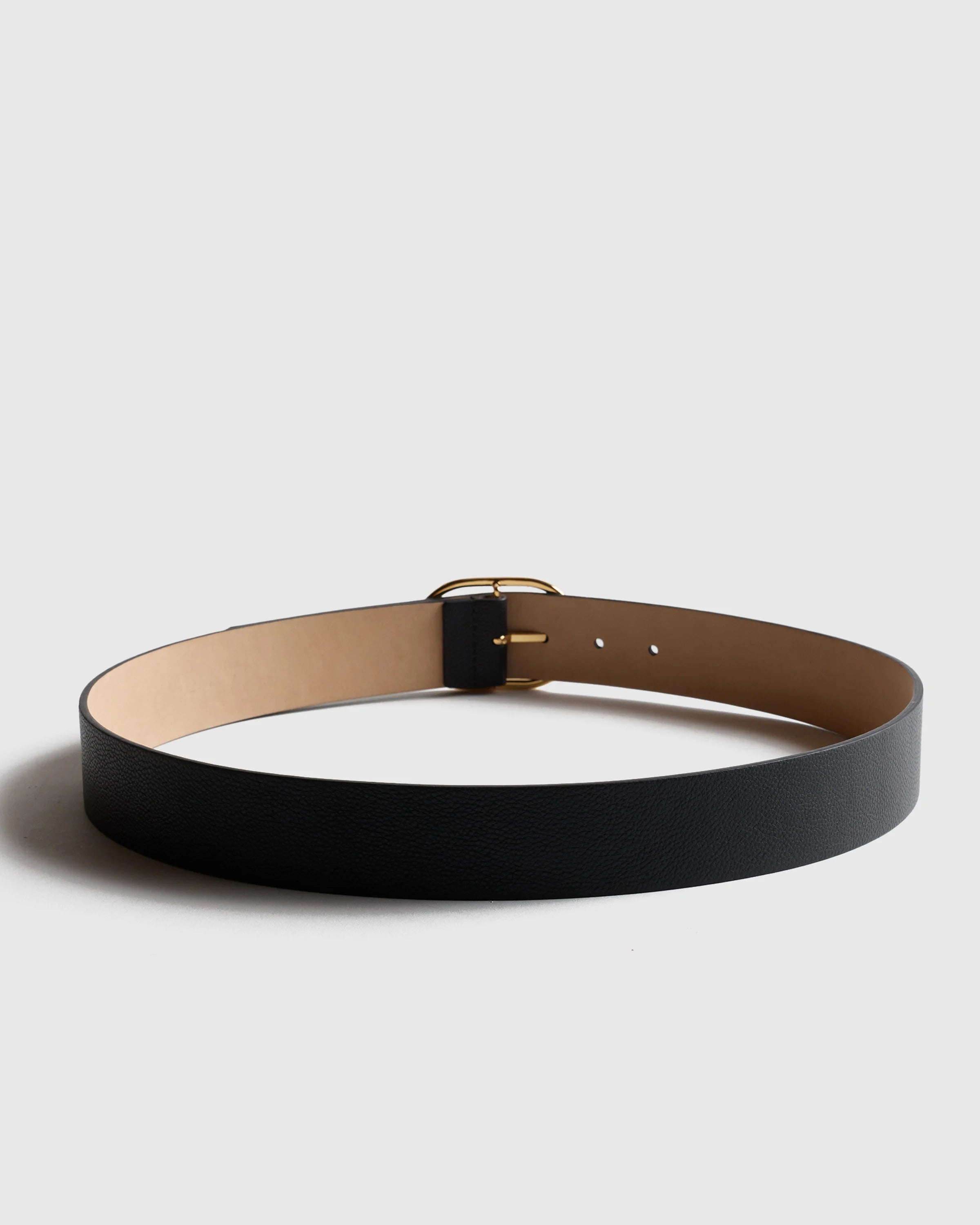 Cleo Oval European Leather Belt - XS / Black Secondary image