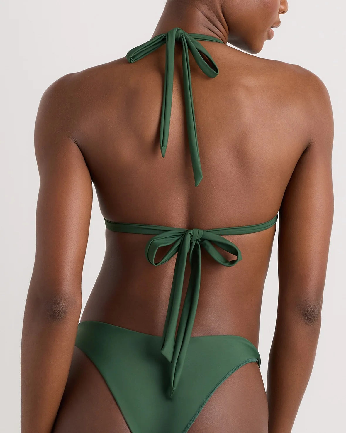 Italian Full Coverage Ring Triangle Bikini Top - XS / Palm Secondary image