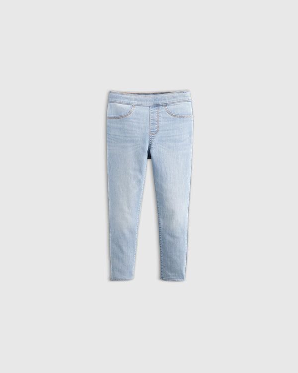Girls EcoStretch Pull On Jeggings - 9-12M / Light Wash