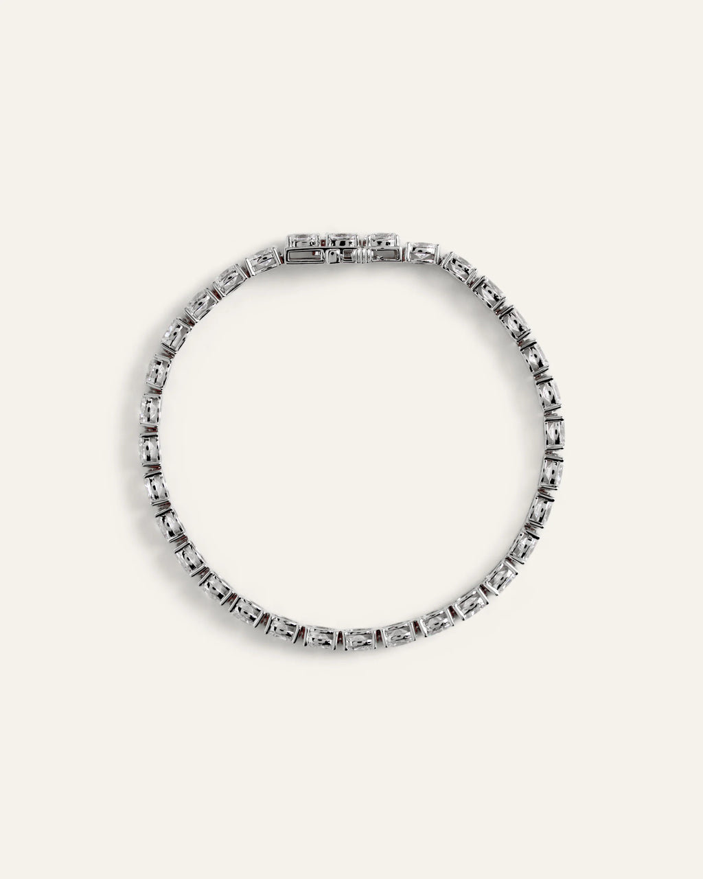 14K Gold Lab Grown Diamond East-West Oval Tennis Bracelet - 10ctw - 6.5" / Yellow Gold