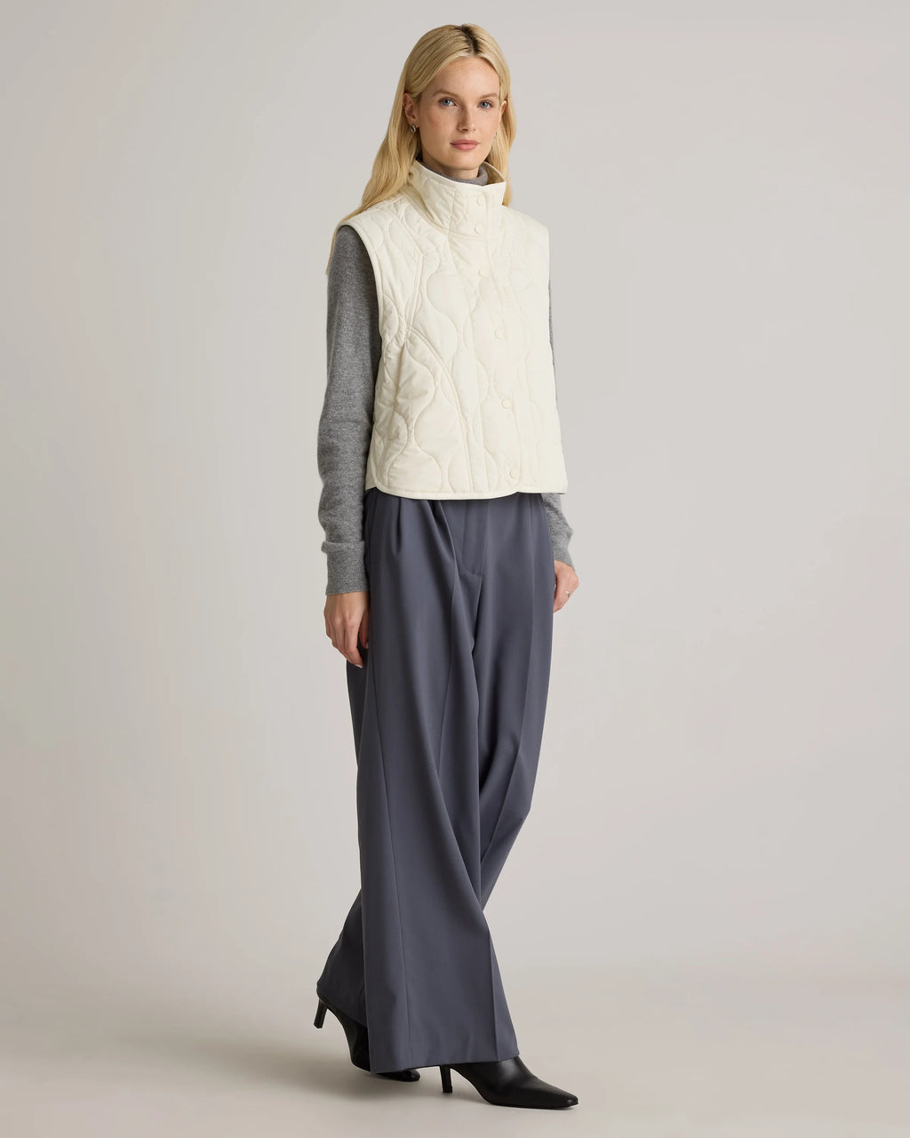 Featherless Quilted Puffer Vest - XS / Verdant Pine