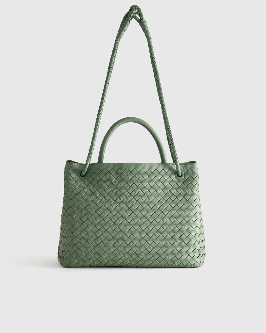 Romy Handwoven Satchel - One Size / Cognac