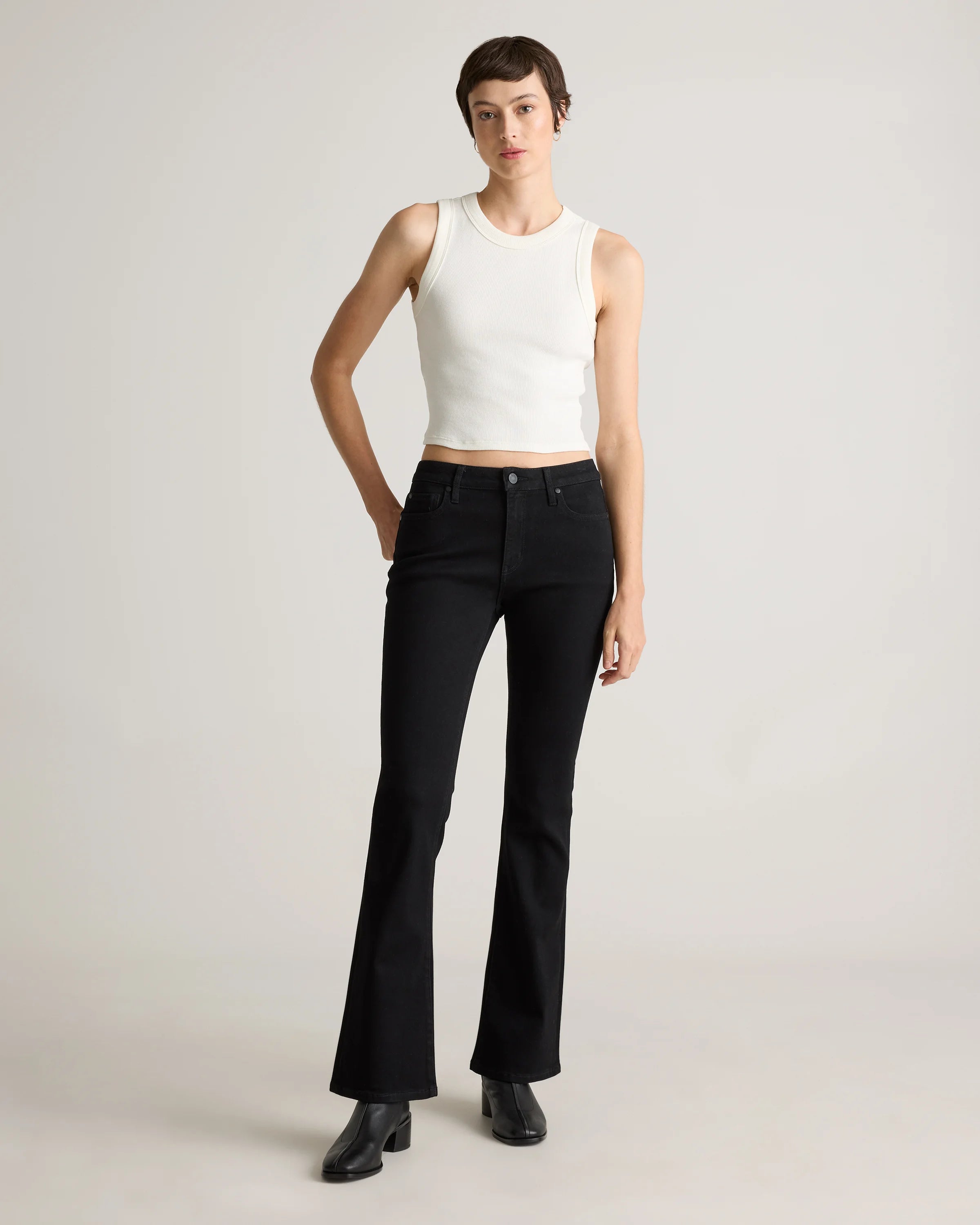 Luna Stretch Flare Jeans - 24 / Black Secondary image