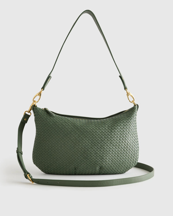 Sloane Handwoven Shoulder Bag - One Size / Cognac