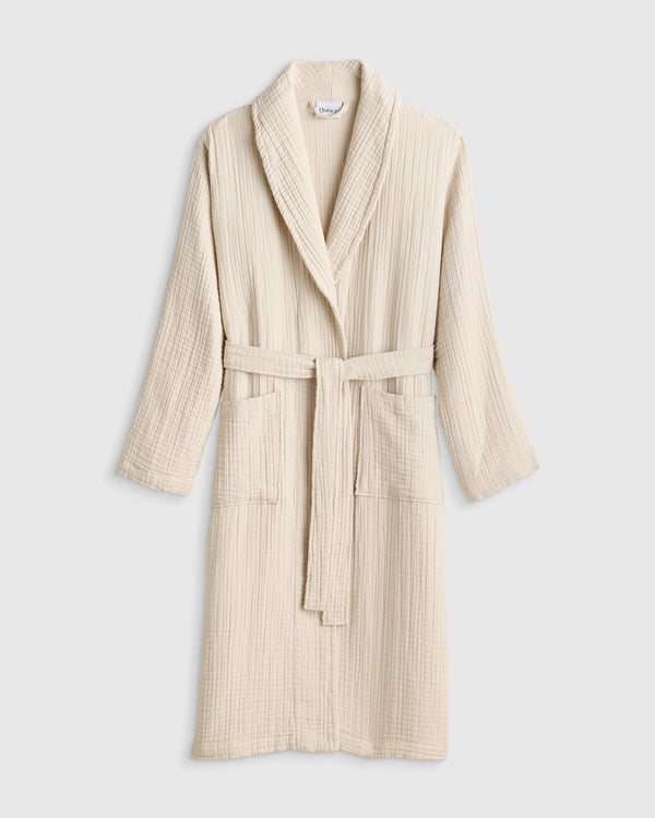 Soft Layered Turkish Cotton Robe - XS / White