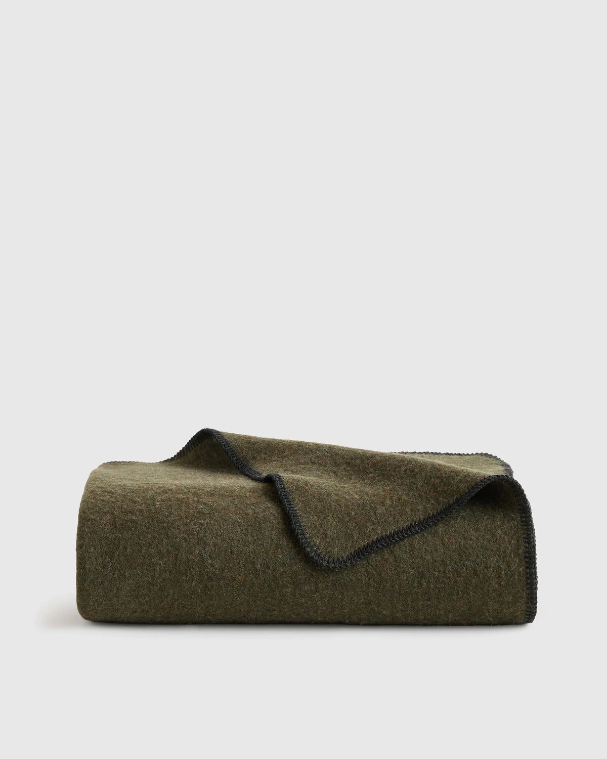 Wool Whipstitch Throw - 50x70 / Olive Main image