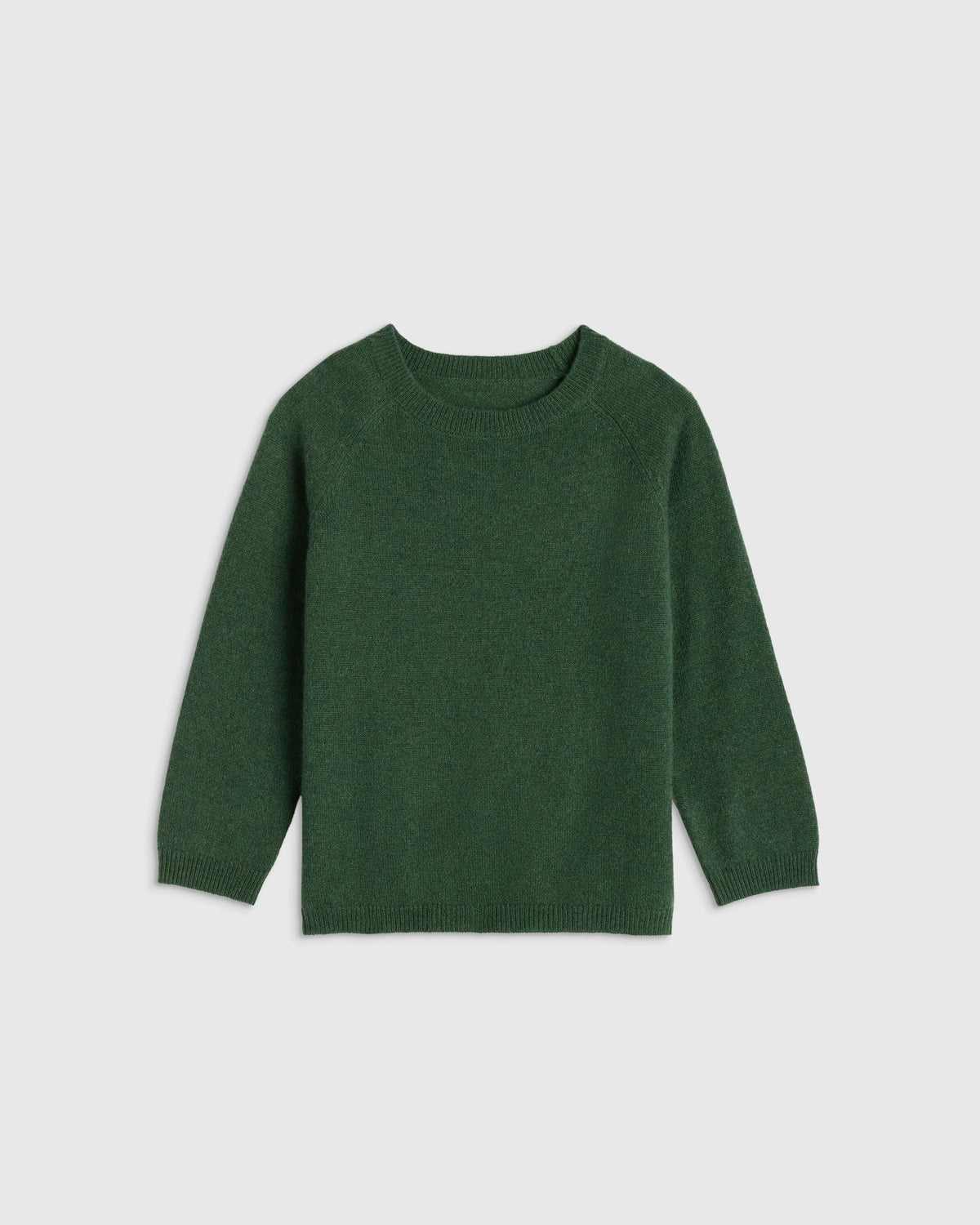 Washable Cashmere Crewneck Sweater - 2T / Forest Floor Green Main image