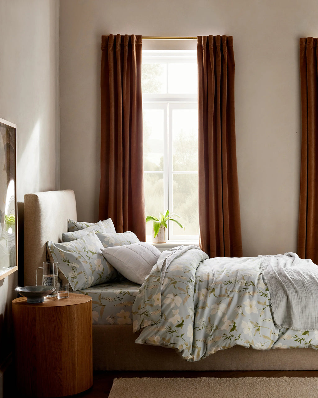 Organic Crisp Percale Deluxe Bedding Bundle - Twin / White