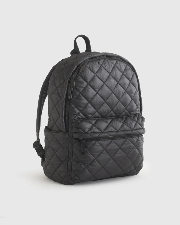 Transit Quilted Commuter Backpack - One Size / Taupe Brown