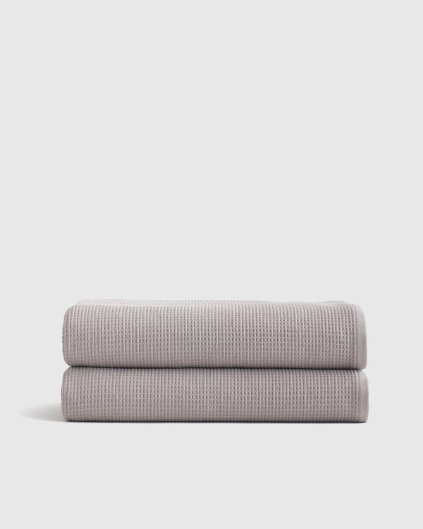 Turkish Waffle Terry Bath Sheet (Set of 2) - One Size / Ivory