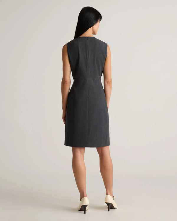Italian Wool Sleeveless Dress - 0 / Grey Melange
