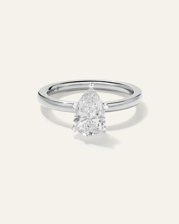 Lab Grown Diamond Pear Comfort Fit Engagement Ring - 1.5ct - 4 / Yellow Gold