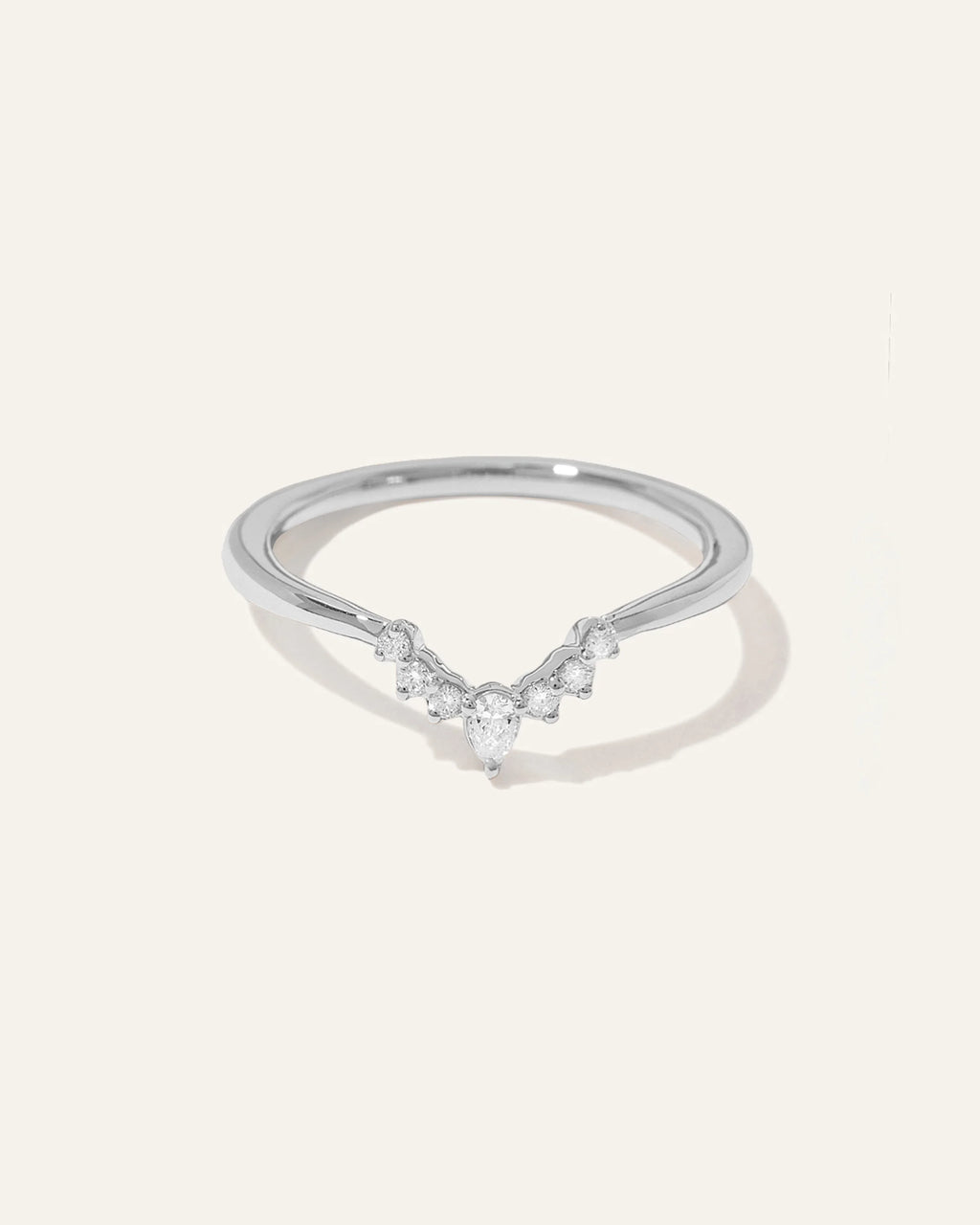 14K Gold Lab Grown Diamond Pointed Tiara Band - 4 / Yellow Gold