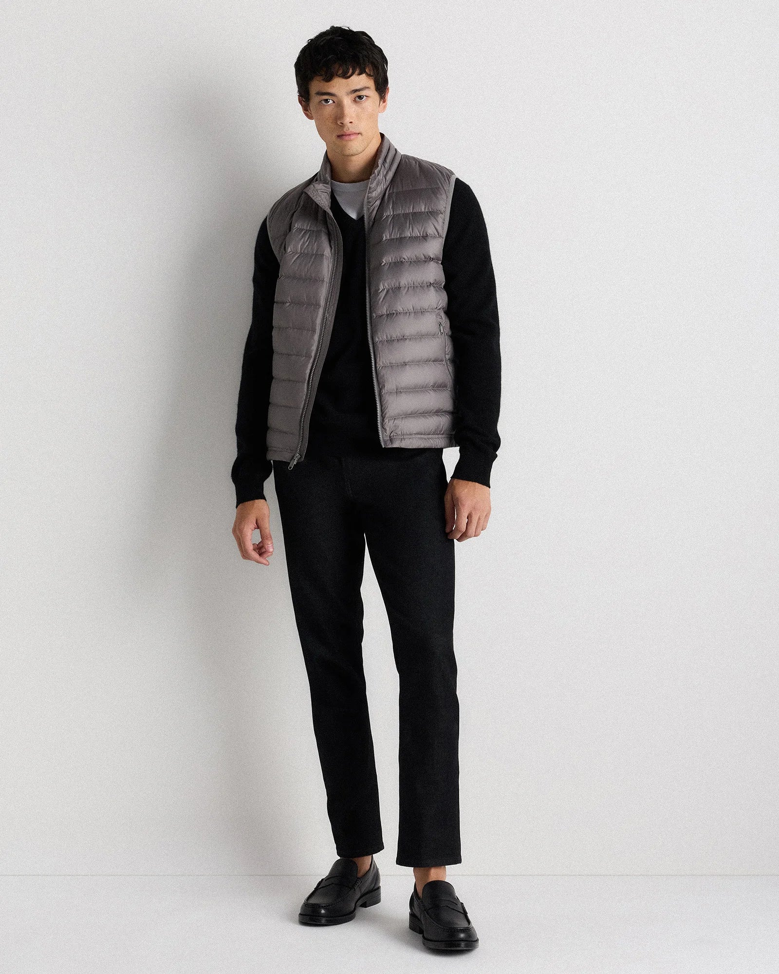 Lightweight Down Packable Puffer Vest - S / Overcast Grey Secondary image