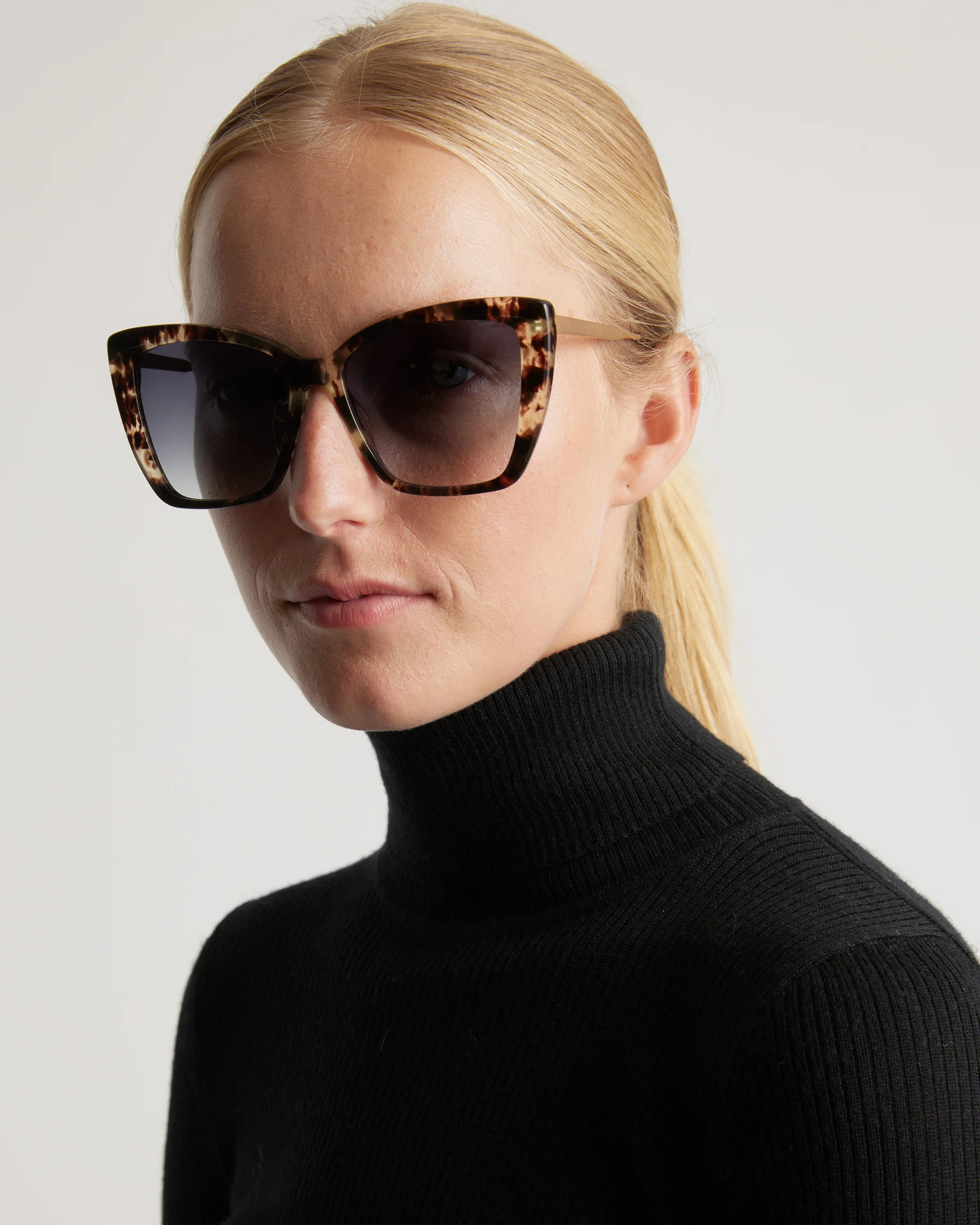 Ishara Polarized Acetate Sunglasses - One Size / Sand Tortoise with Grey Gradient lens Secondary image