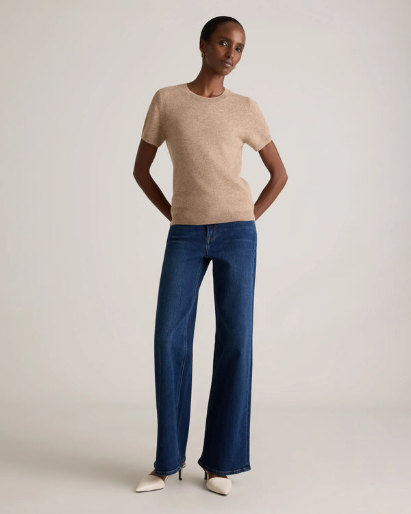 Mongolian Cashmere Tee - XS / Pale Custard Yellow
