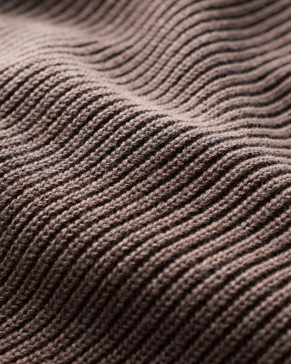 100% Organic Cotton Ribbed Crewneck Sweater - XS / Bahia Blue