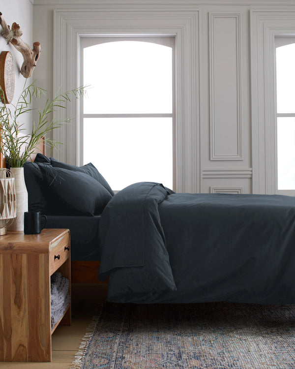 Organic Brushed Cotton Duvet Cover - Twin / Toffee