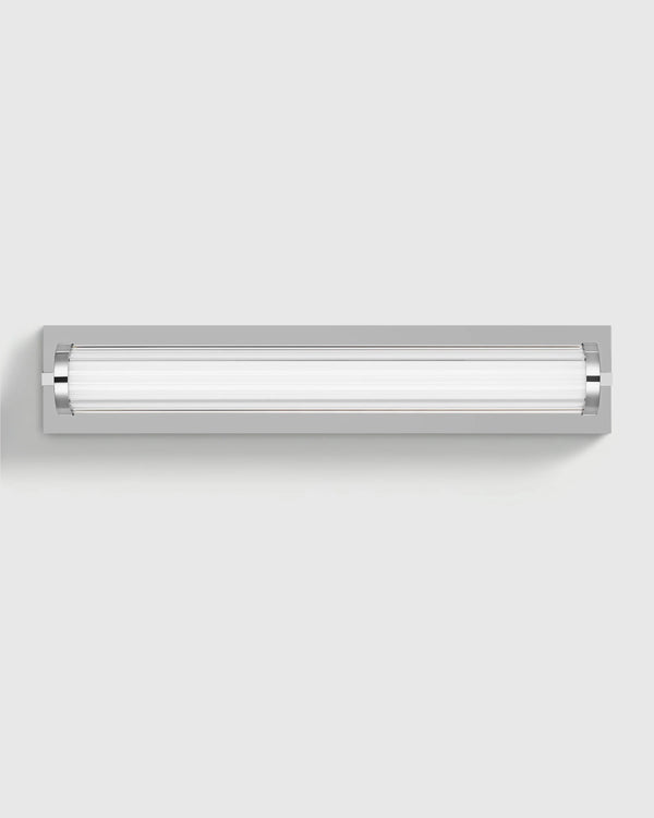 Ribbed Steel LED Vanity Sconce - 22" / Brass