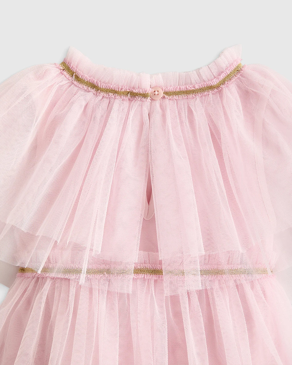 Recycled Tulle Tiered Dress - 6 / Pale Pink