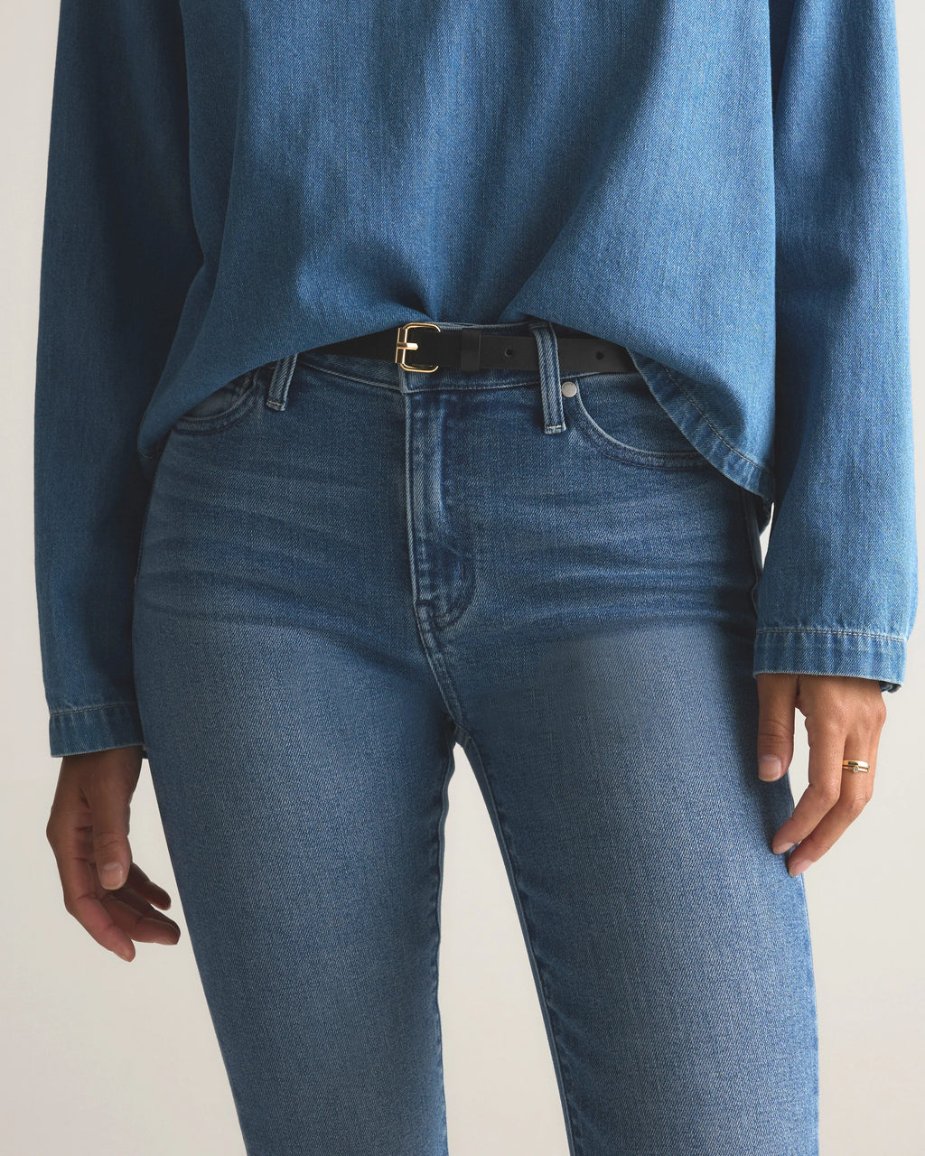Bella Stretch Kick Flare Jeans - 24 / Deep Rinse