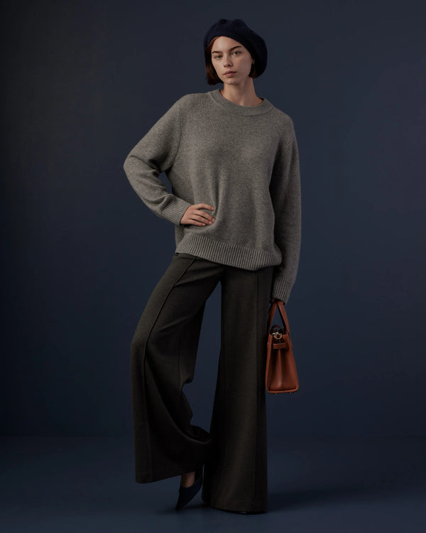 Ultra-Stretch Ponte Super Wide Leg Pants - XS / Black