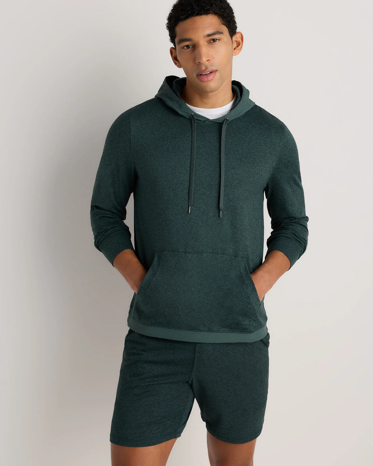 Flowknit Performance Hybrid Pullover Hoodie - S / Heather Green Main image