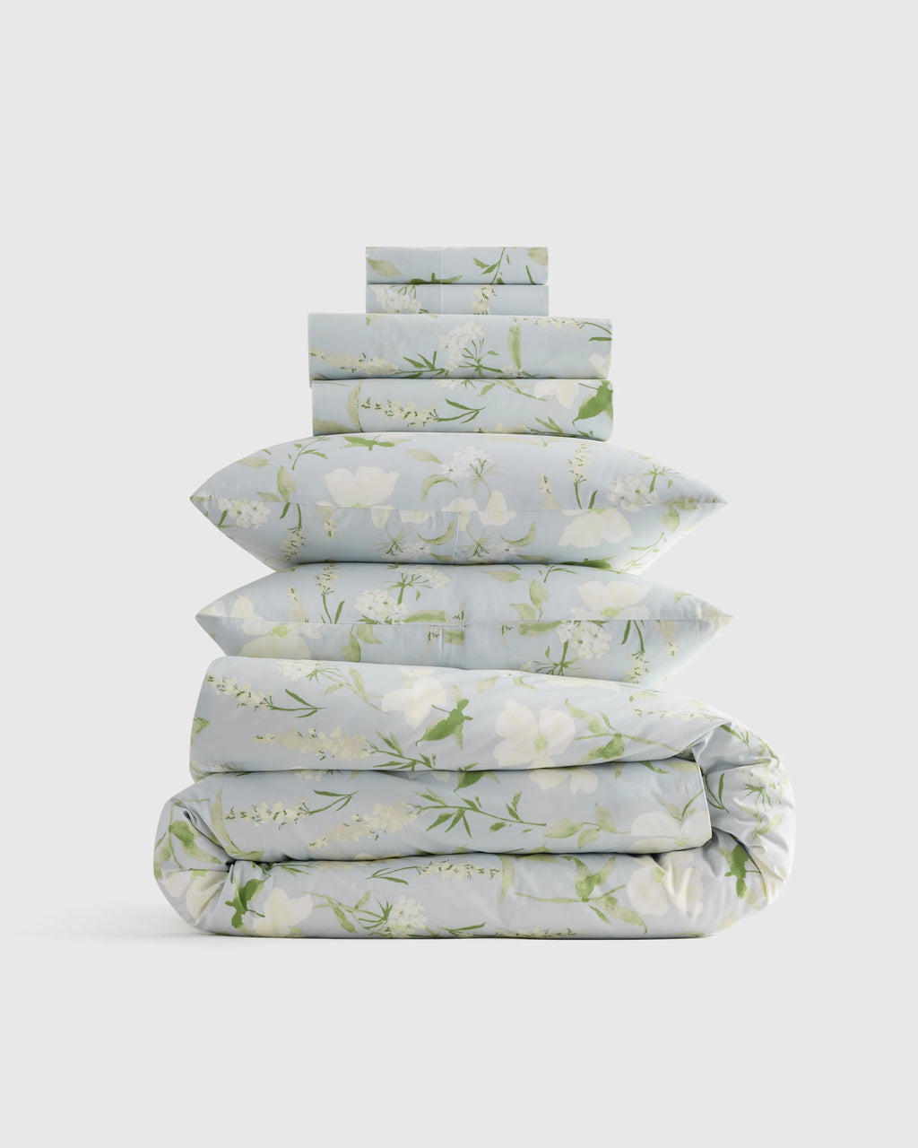 Organic Crisp Percale Deluxe Bedding Bundle - Twin / White