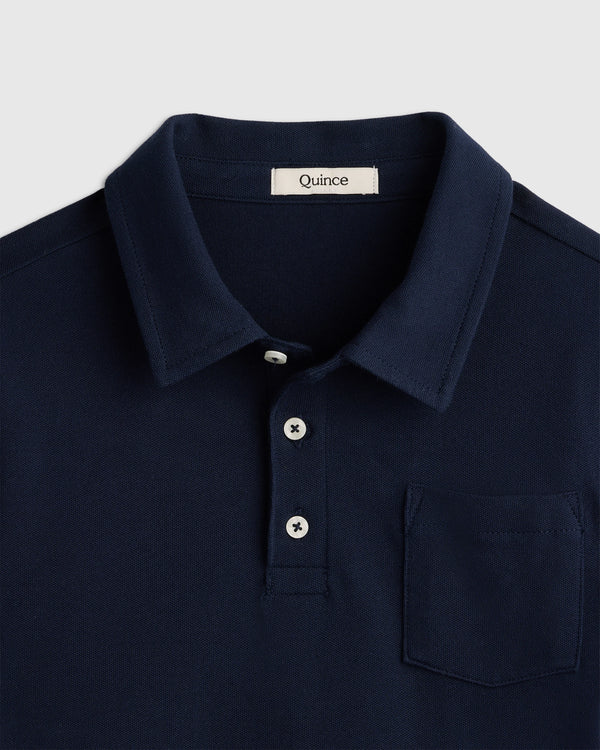 Organic Cotton Short Sleeve Pique Polo - 6 / White