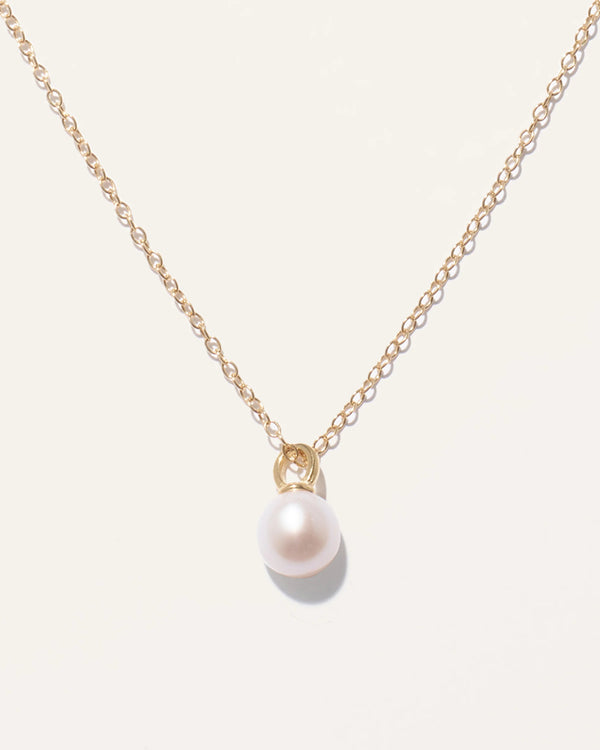 Freshwater Cultured Pearl Pendant Necklace - One Size / Gold Vermeil
