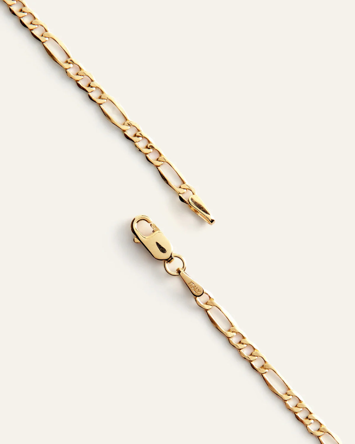 10K Gold Figaro Chain Necklace - 16" / Yellow Gold