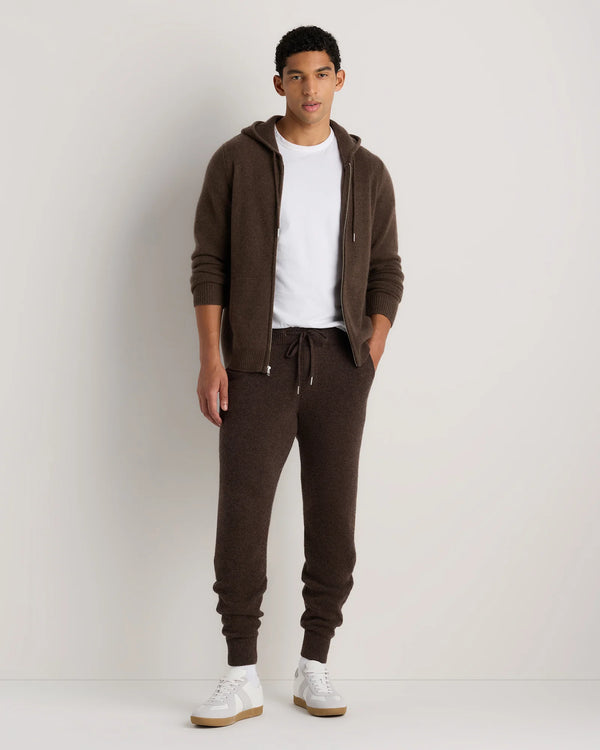 Mongolian Cashmere Jogger - S / Heather Truffle Brown