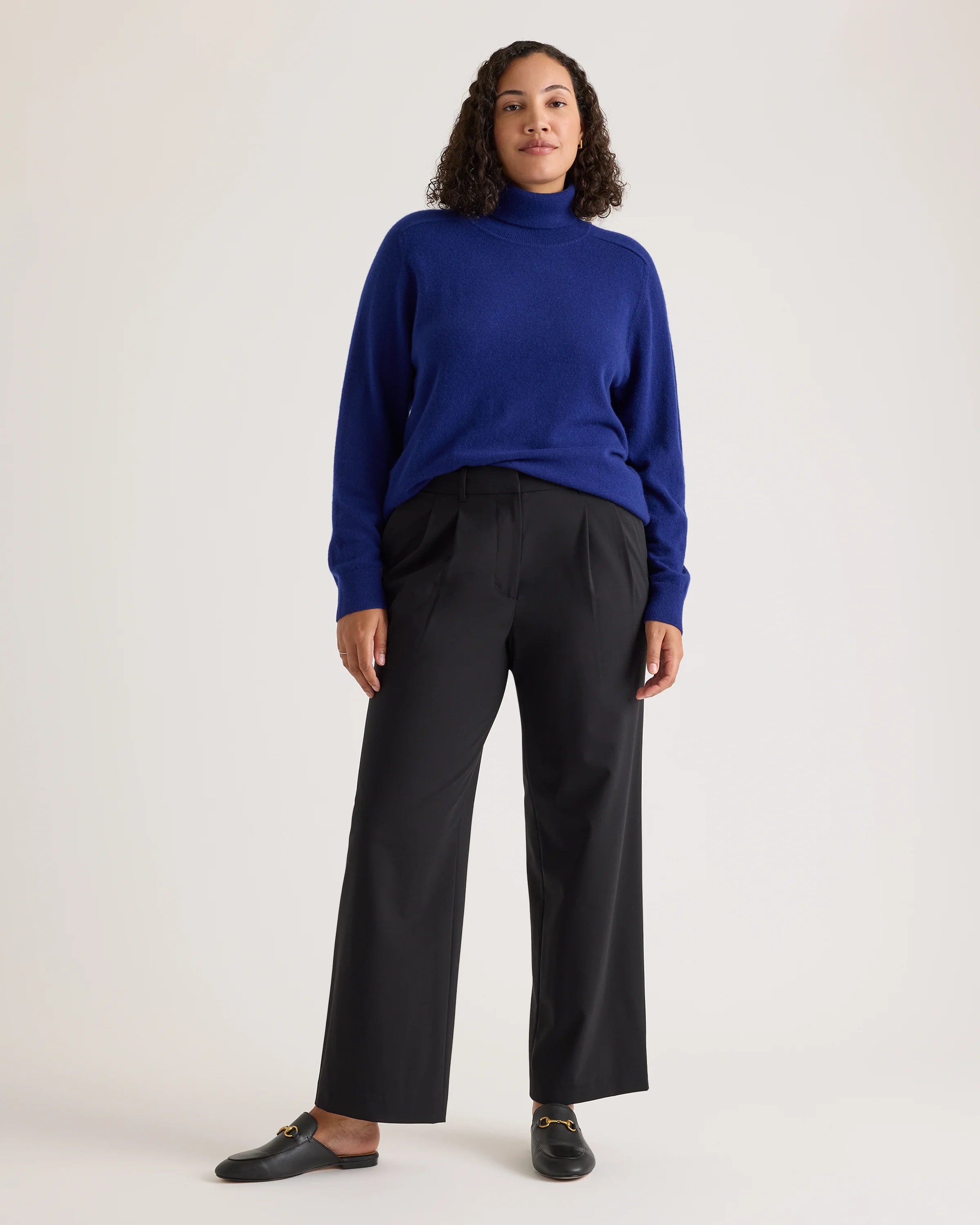 Italian Wool Pleated Trouser - 0 / Black Secondary image