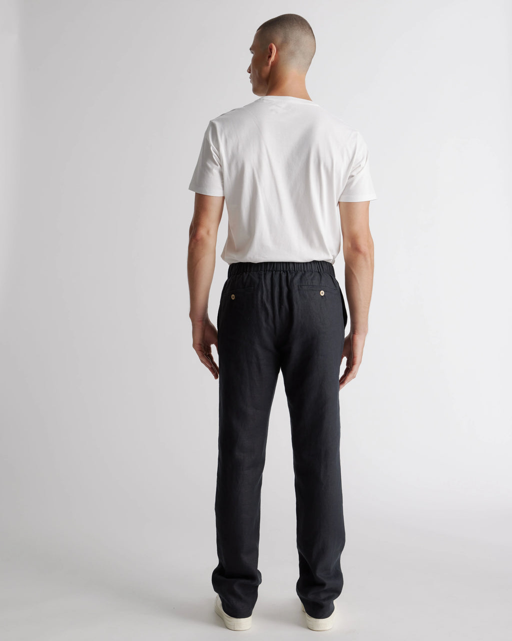 100% European Linen Pants - S / Bayberry Olive