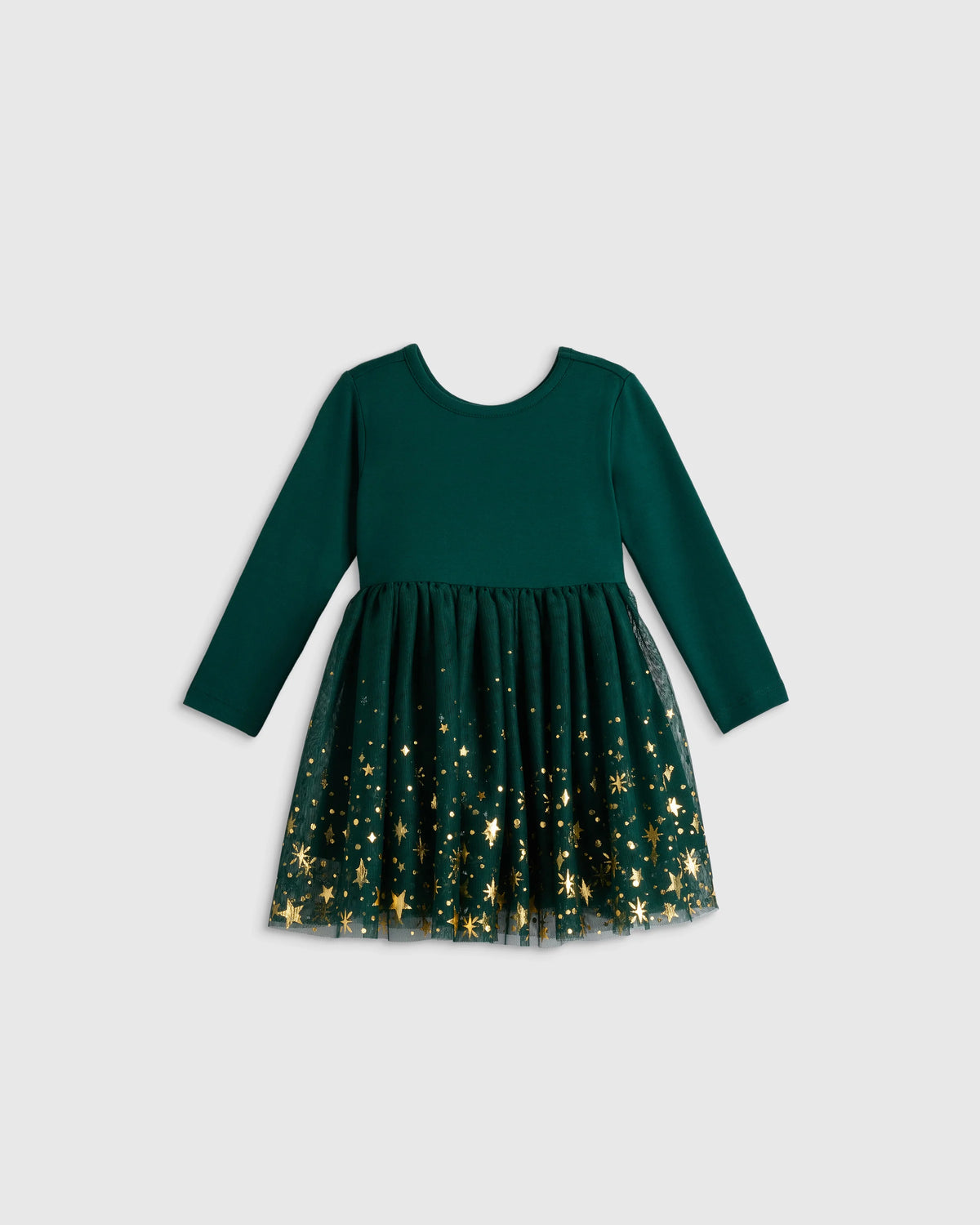 Shimmer Tulle Dress - 3-6M / Forest Green Main image
